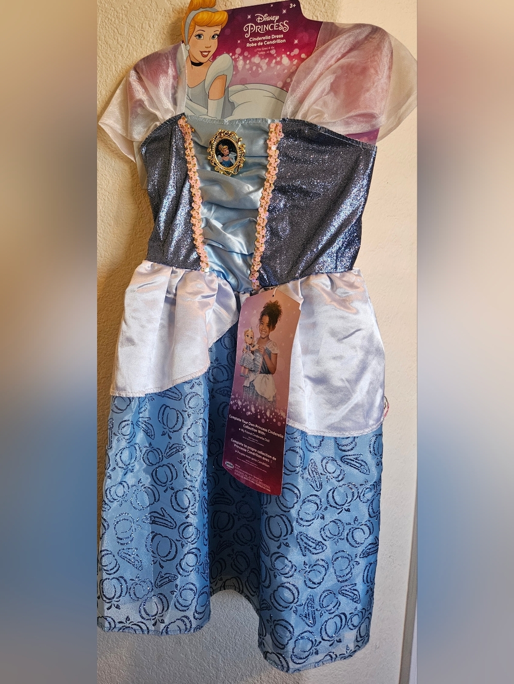 Disney Light Blue & Silver Cinderella Sparkle Princess Dress
